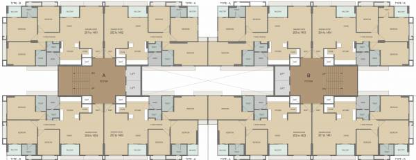  ekta A,B Cluster Plan For Typical