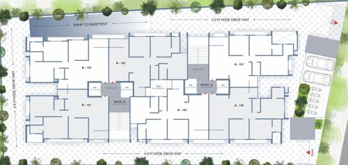  punit-appartment Block A and Block B Cluster Plan from 1st to 7th Floor