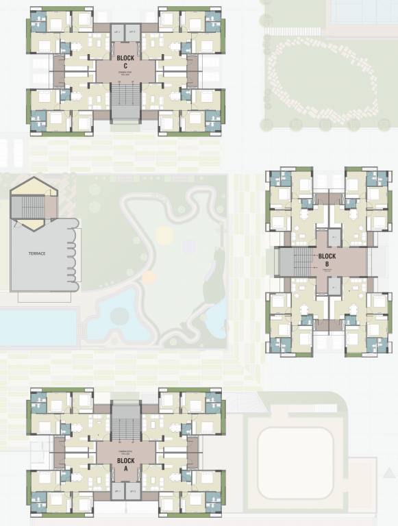 parvarish Tower A, B, C Cluster Plan From 2nd To 14th Floor