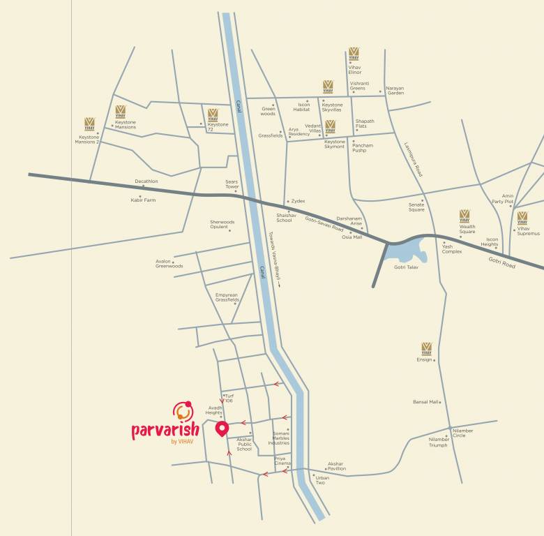 parvarish Location Plan