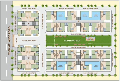  shreemad-glory Block A, Block B, Block C And Block D Cluster Plan for 7th Floor