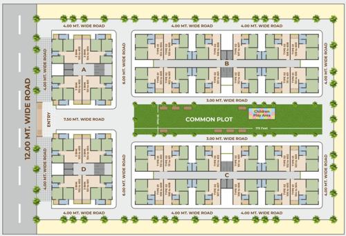  shreemad-glory Block A, Block B, Block C And Block D Cluster Plan from 1st to 6th Floor
