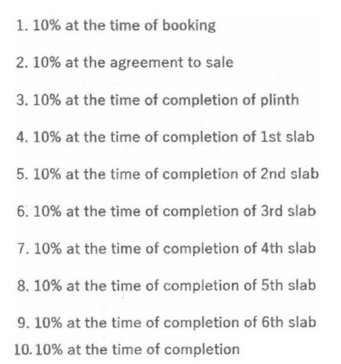 vraj-resicom-plaza Construction Linked Payment (CLP) Payment Plan