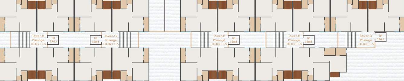  aisha park Block D.E,F,G,H Cluster Plan for 1st Floor