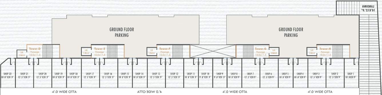  aisha park Block D,E,F,G,HCluster Plan for ground Floor