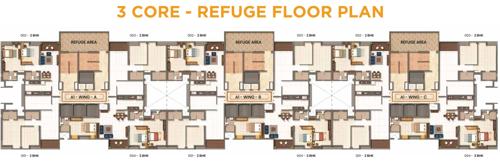  parc-residences-a1 A1 - A Wing, A1 B Wing And A1 C Wing Wing Refuge Cluster Plan