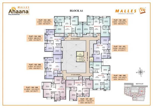  ahaana Block 1 Cluster Plan For Typical Floor Plan