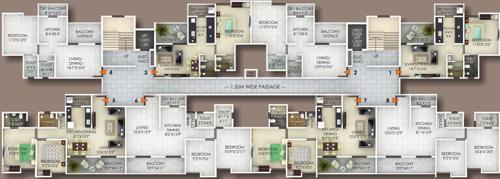  the-rao-heights The Rao Heights Cluster Plan from 2nd to 11th Floor