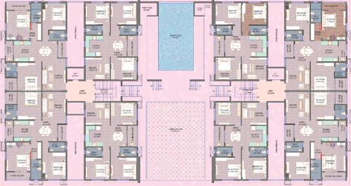  orchid Surekha Orchid Cluster Plan from 1st to 4th Floor