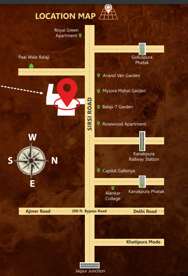  krishna kunj jumbo villa Location Plan
