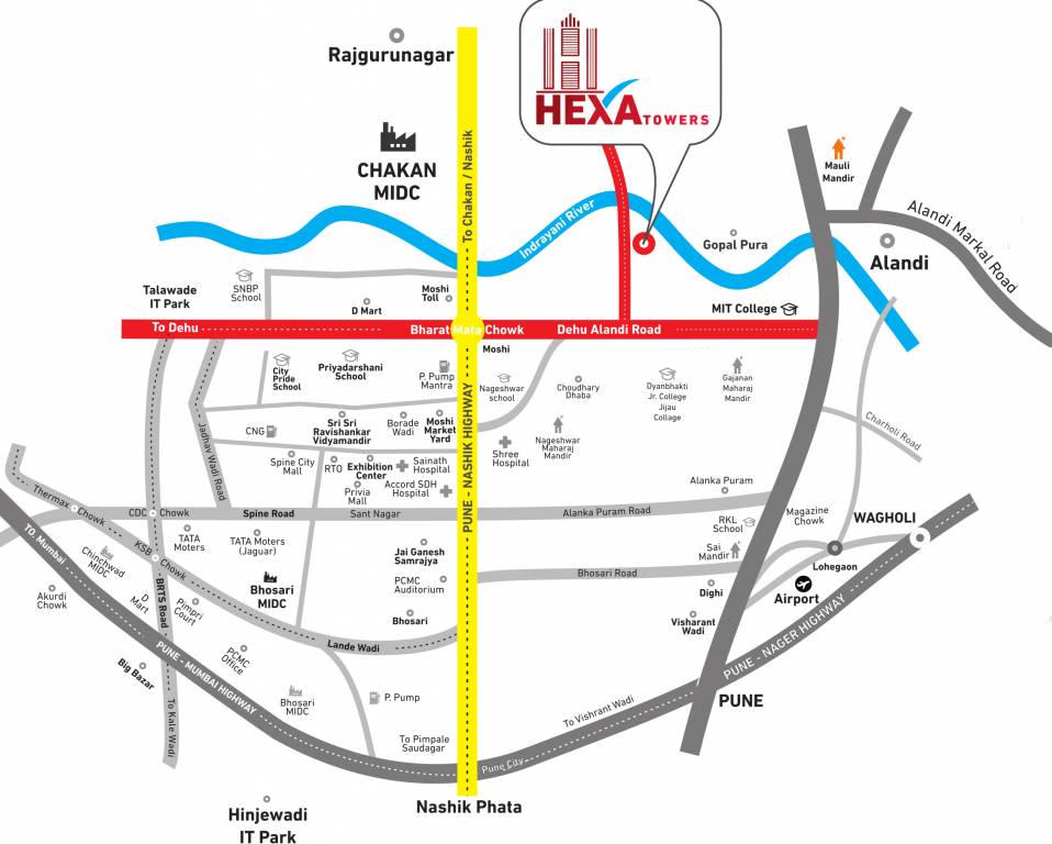  hexa towers Location Plan