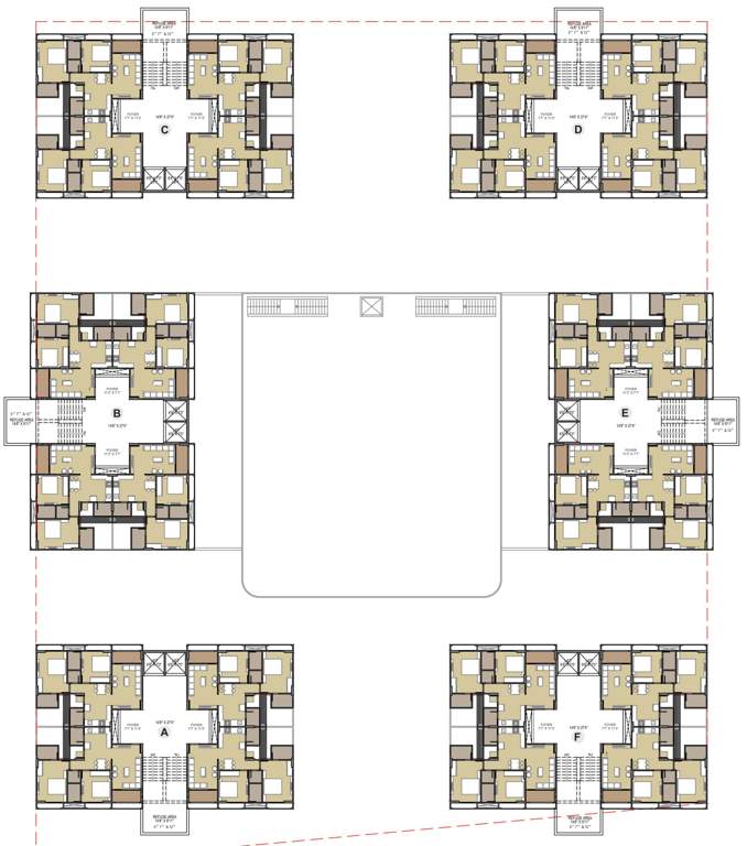  zainab highland A, B, C, D, E, F Cluster Plan For 5th, 7th, 12th Floor With Refuge