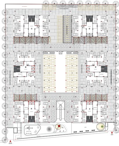  zainab-highland A, B, C, D, E, F Cluster Plan For Ground Floor
