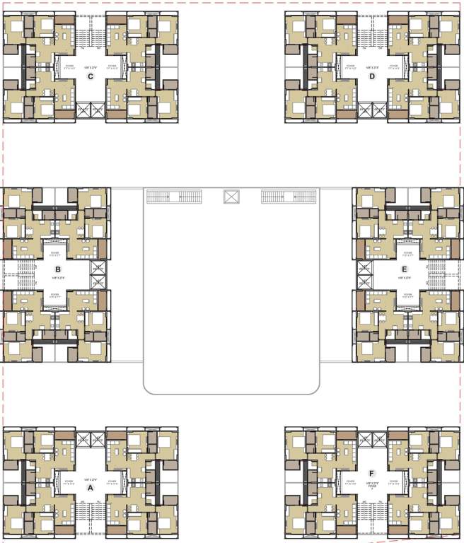  zainab highland A, B, C, D, E, F Cluster Plan From 2nd To 12th Floor