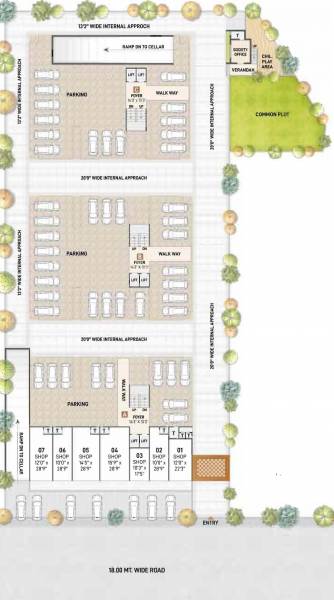  kadam-greens Block A+B+C Ground Florr Cluster Plan