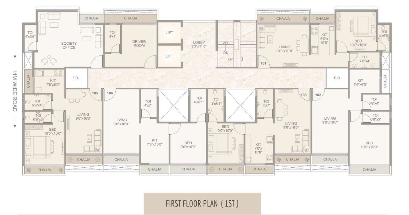  nd garden ND Garden Cluster Plan for 1st Floor