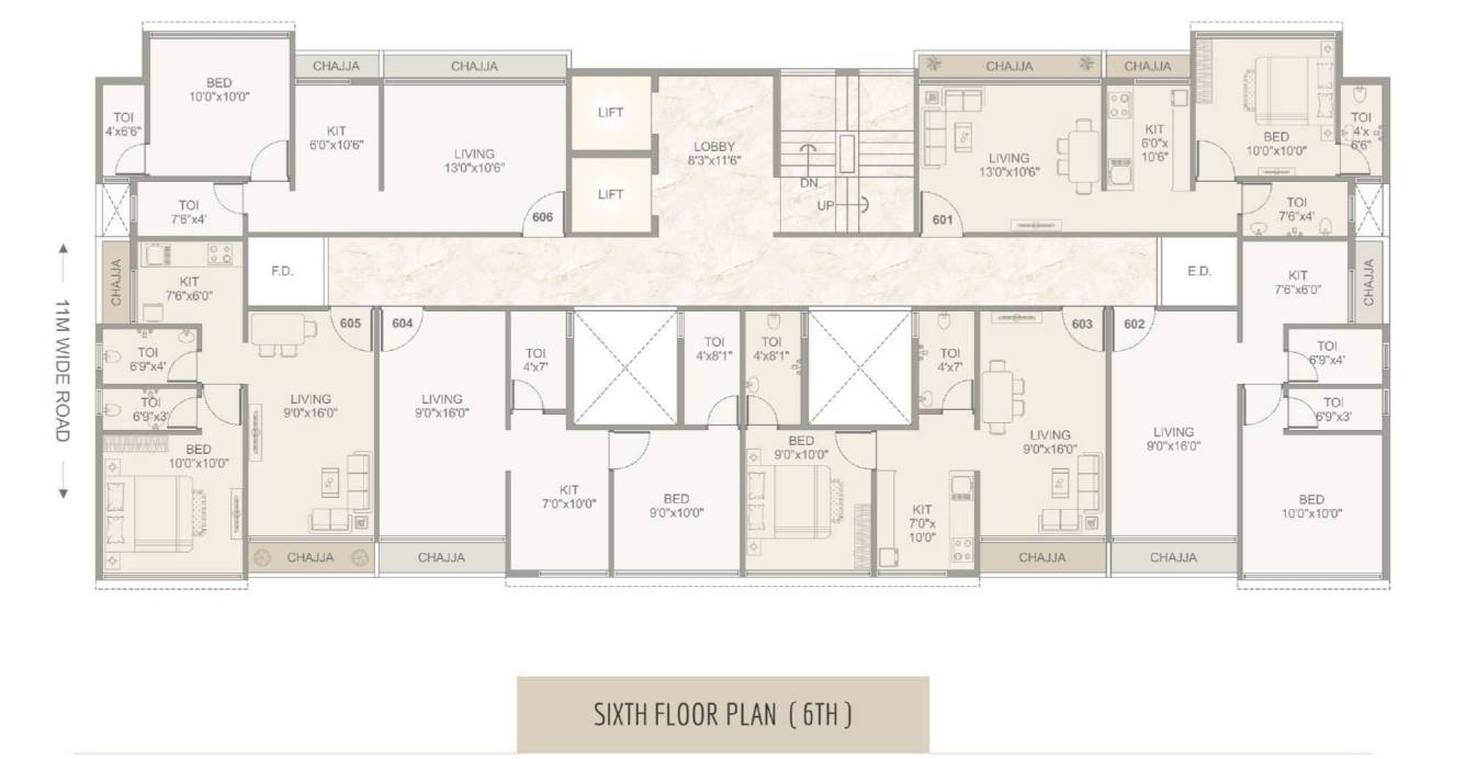  nd garden ND Garden Cluster Plan for 6th Floor