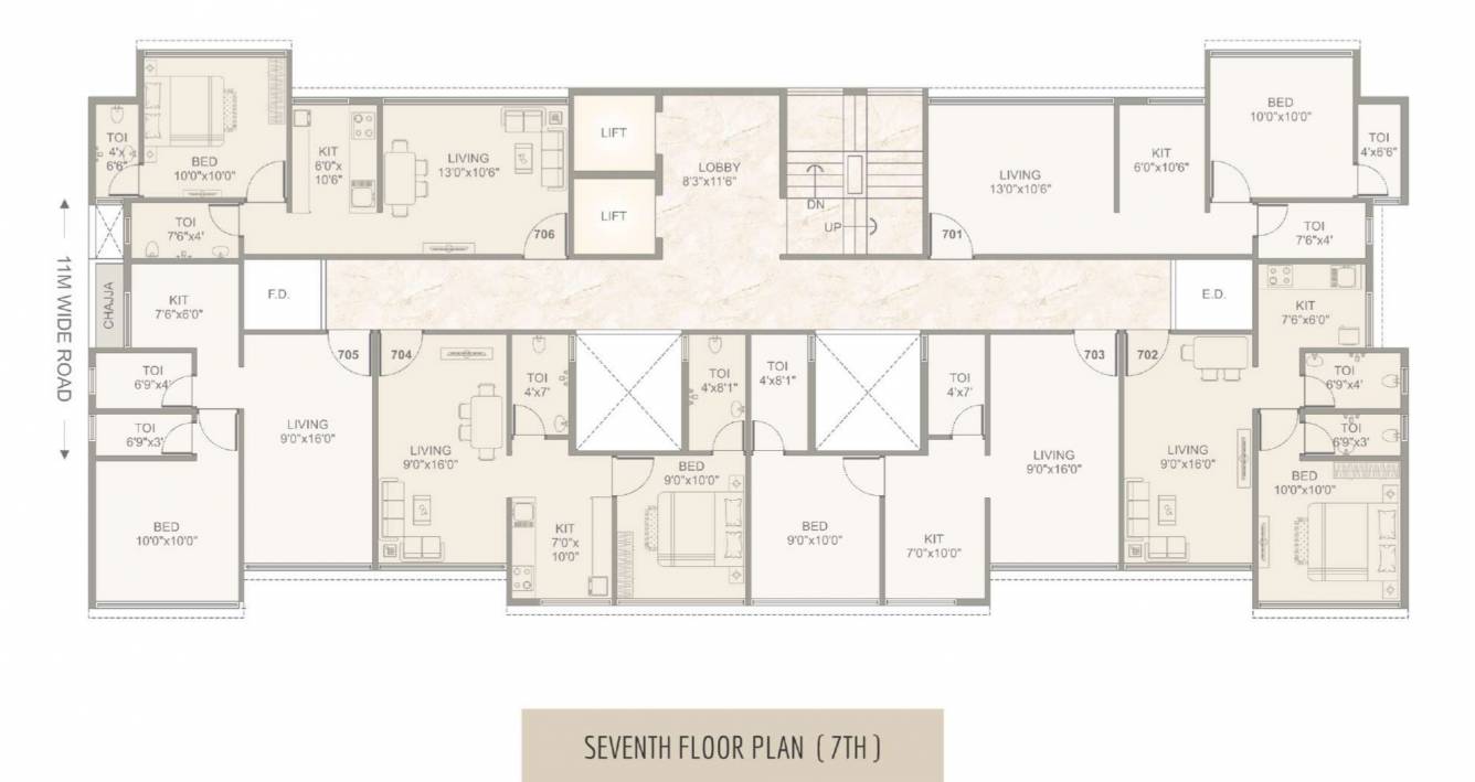  nd garden ND Garden Cluster Plan for 7th Floor