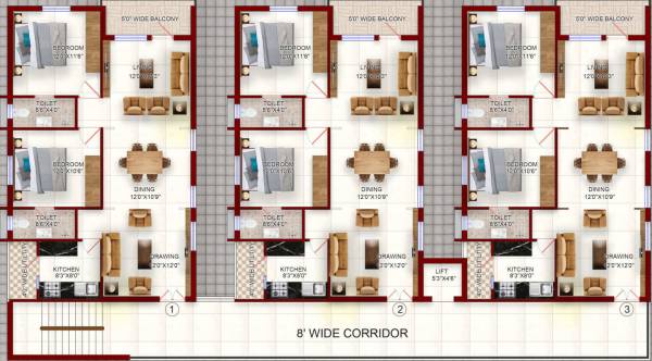  bhuva Block A Cluster Plan For Typical
