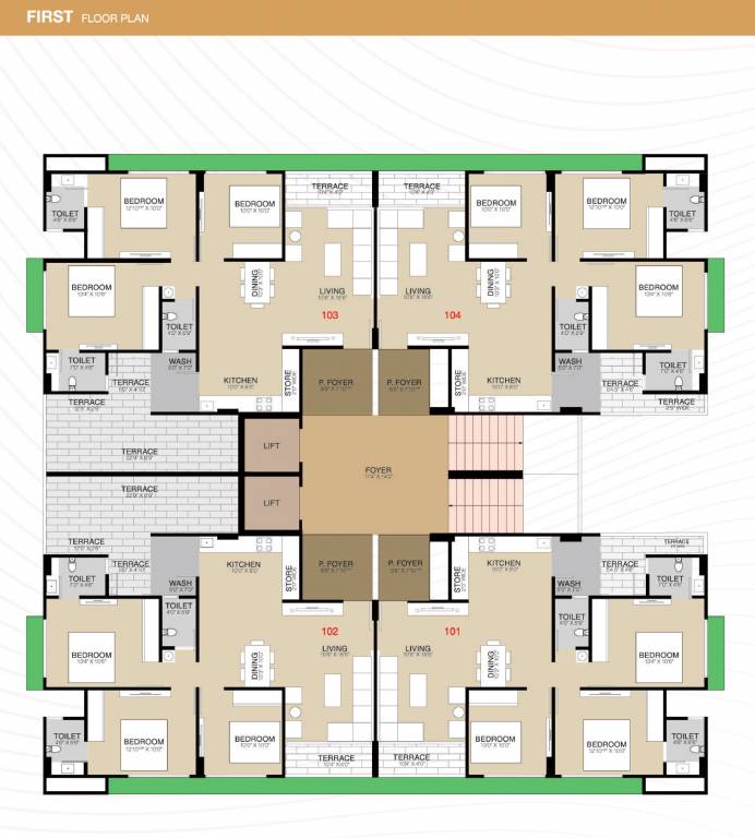  integrity Block A And Block B Cluster Plan for 1st Floor