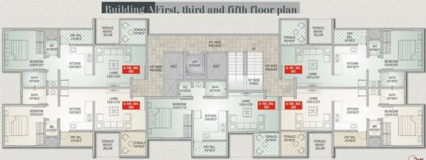  skyline-pride A Wing Cluster Plan from 1st, 3rd And 5th Floor