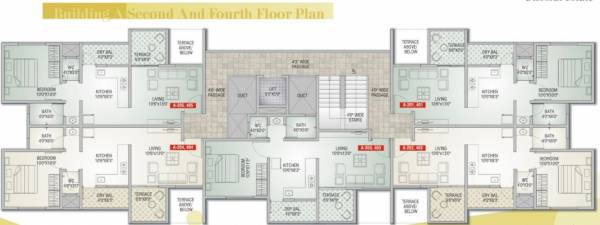  skyline-pride A Wing Cluster Plan from 2nd And 4th Floor