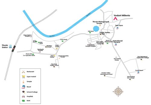  vedant-millenia-happiness-phase-ii-wing-b Location Plan