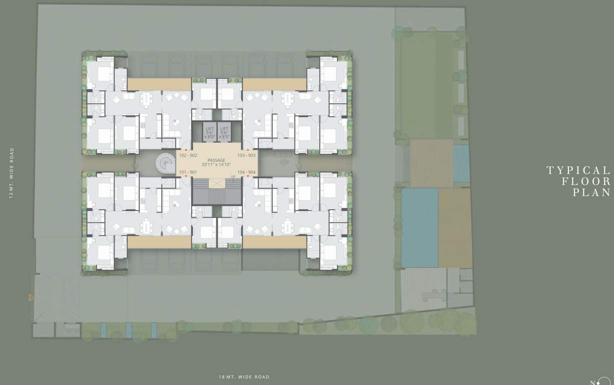 sherwoods amaltas Sherwoods Amaltas Cluster Plan from 1st to 9th Floor