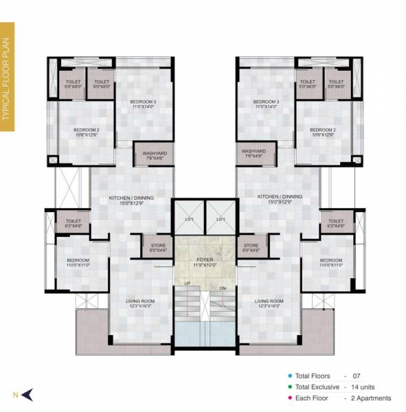  sanidhya-18 Sanidhya 18 Cluster Plan from 1st to 7th Floor
