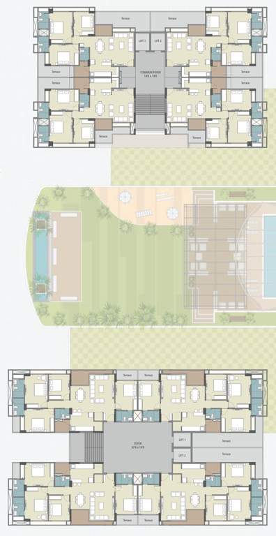  elinor Tower 1, 2 Cluster Plan For 1st Floor