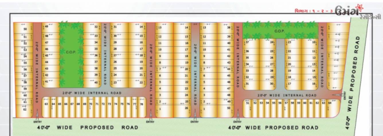  umang residency vibhag 1 2 3 Layout Plan