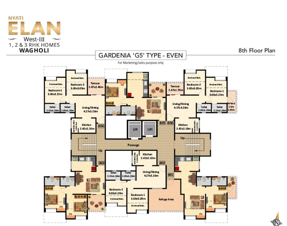  elan west iii G5 Cluster Plan for 8th Floor