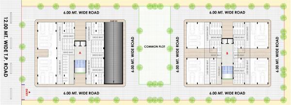  the-nest-residency Block A+B Ground Floor Cluster Plan