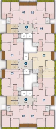  vraj-vatika-ii Block A,B & C Cluster Plan from 1st to 7th Floor