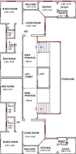  zuwaina-heights Tower A Cluster Plan from 1st to 10th Floor