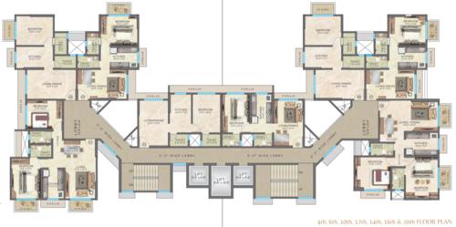  vivanta-marvel Vivanta Marvel Cluster Plan from 4th, 6th, 10th, 12th, 14th, 16th  And 20th Floor