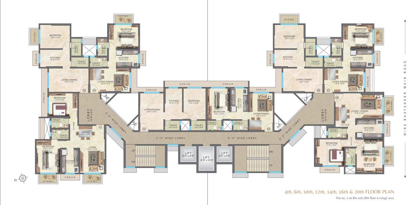 vivanta marvel Vivanta Marvel Cluster Plan from 5th, 7th, 9th, 11th, 15th, 17th, 19th And  21th Floor
