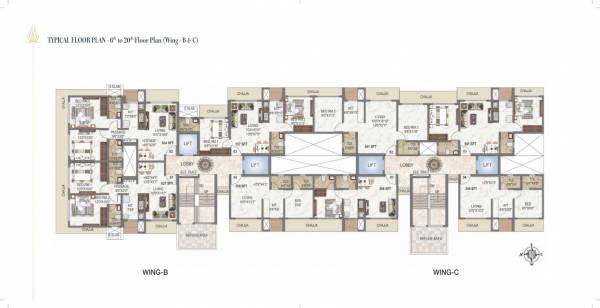  legend Wing B+C Cluster Plan