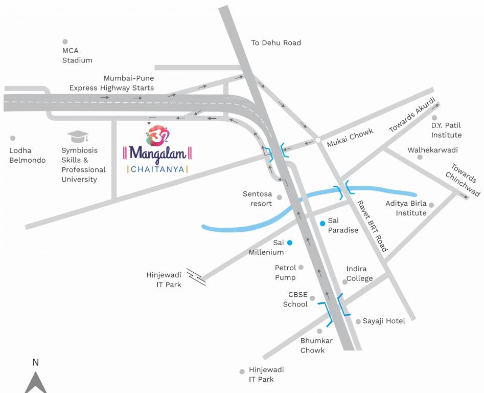  om manglam chaitanya Location Plan