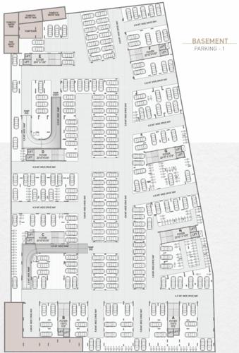  parisar Block A, Block B, Block C, Block D, Block E, Block F Block G And Block H Basement 1 Cluster Plan