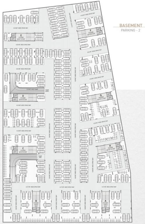  parisar Block A, Block B, Block C, Block D, Block E, Block F, Block G And Block H Basement 2 Cluster Plan