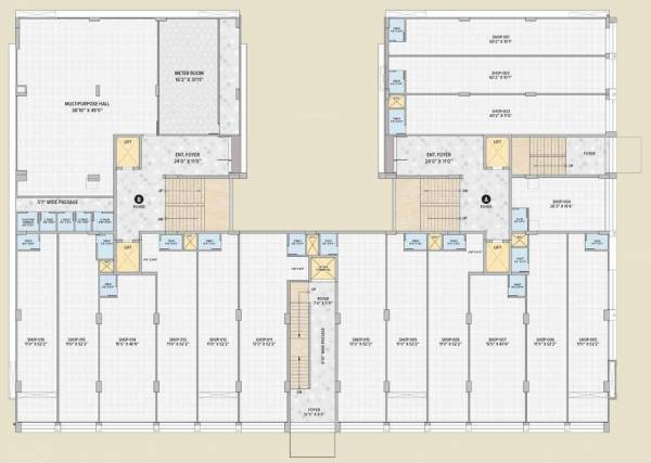  the-august A, B Cluster Plan For Ground Floor