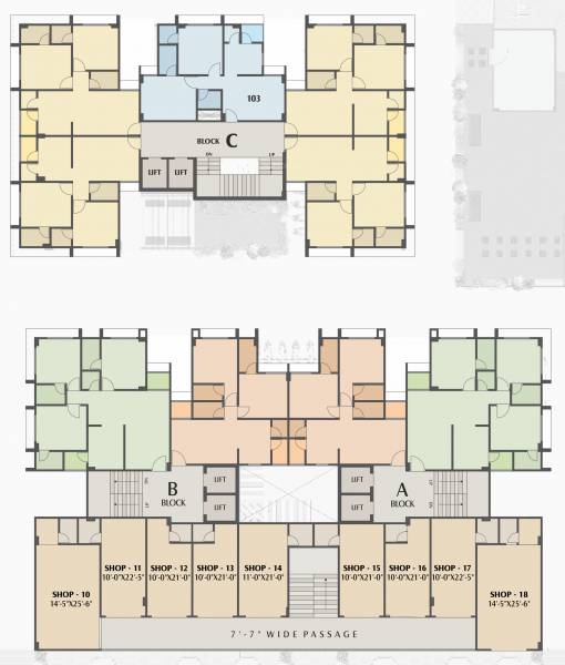  52 A, B, C Cluster Plan For 1st Floor