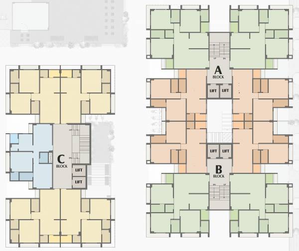  52 A Cluster Plan From 2nd To 7th Floor