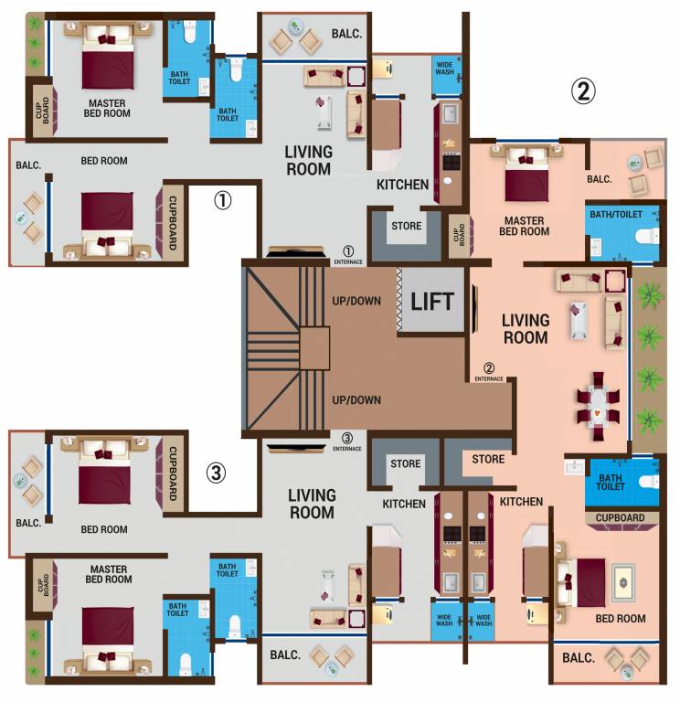 sumangal appartment Cluster Plan