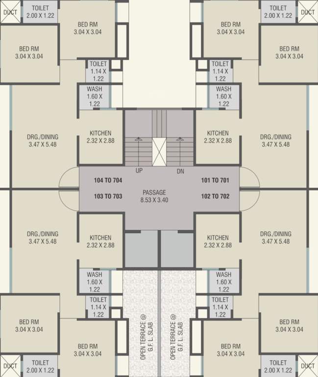  sky avenue Sky Avenue Cluster Plan from 1st to 7th Floor
