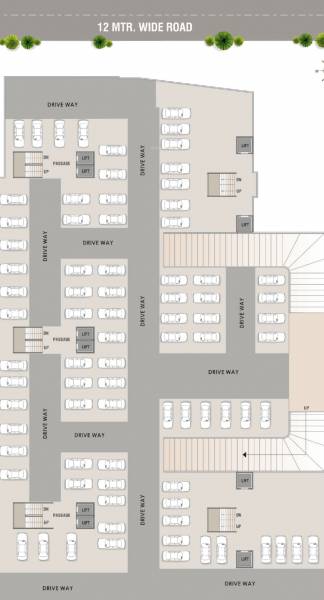  shyam Block A,B,C,D,E Cluster Plan for ground Floor