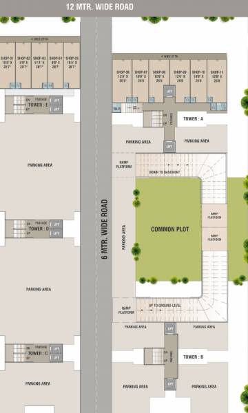  shyam Block A,B,C,D,E  Cluster Plan for ground Floor