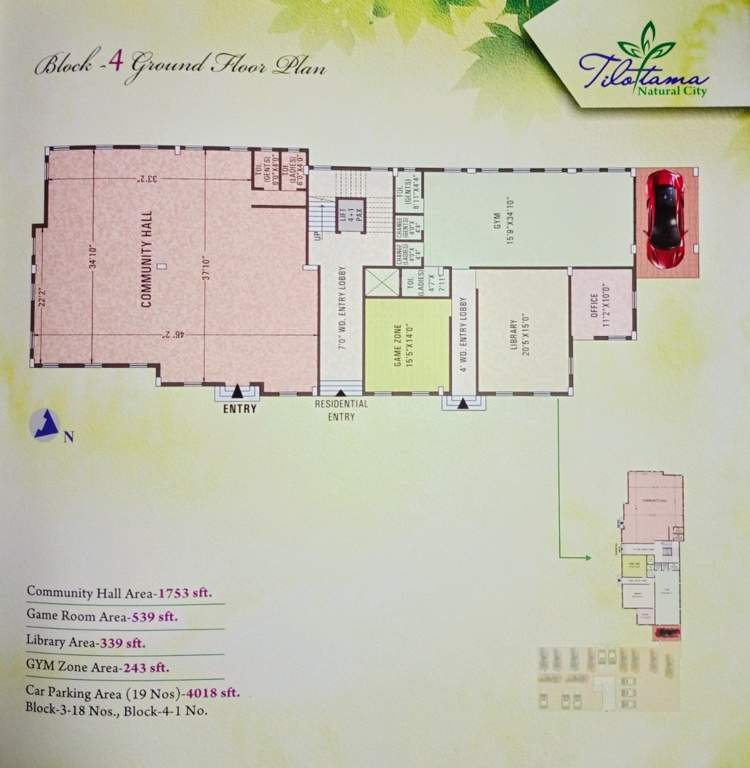  natural city Block D Cluster Plan For Ground Floor