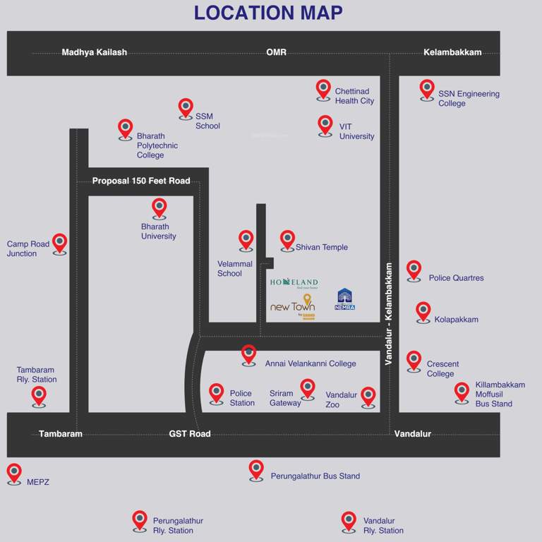  grand magnum new town Location Plan